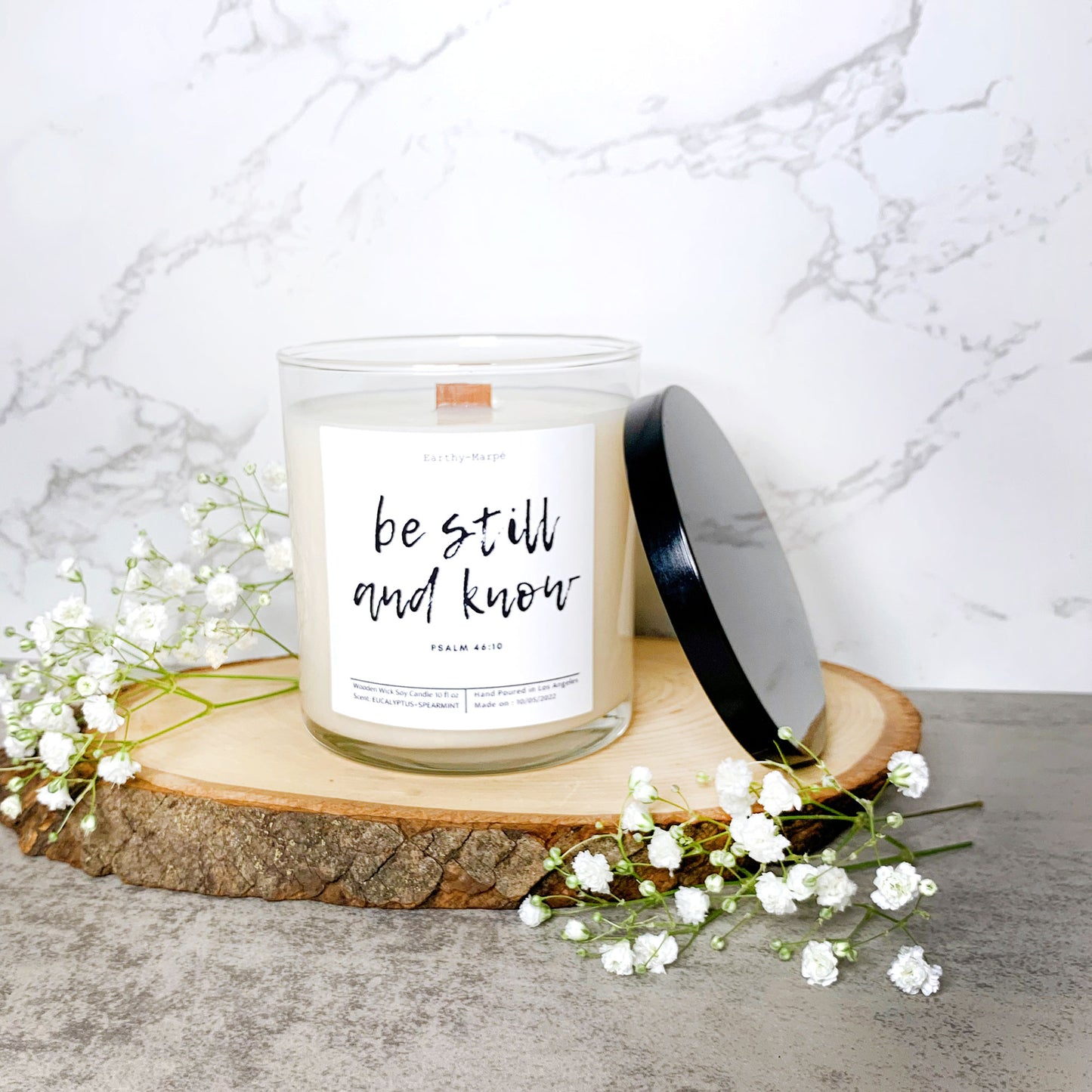 Be Still and Know | Psalm 46:10 | Bible Verse Candle | Choose Your Scents!