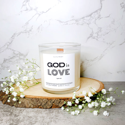 God is Love | 1 John 4:8 | Bible Verse Candle | Choose Your Scents!