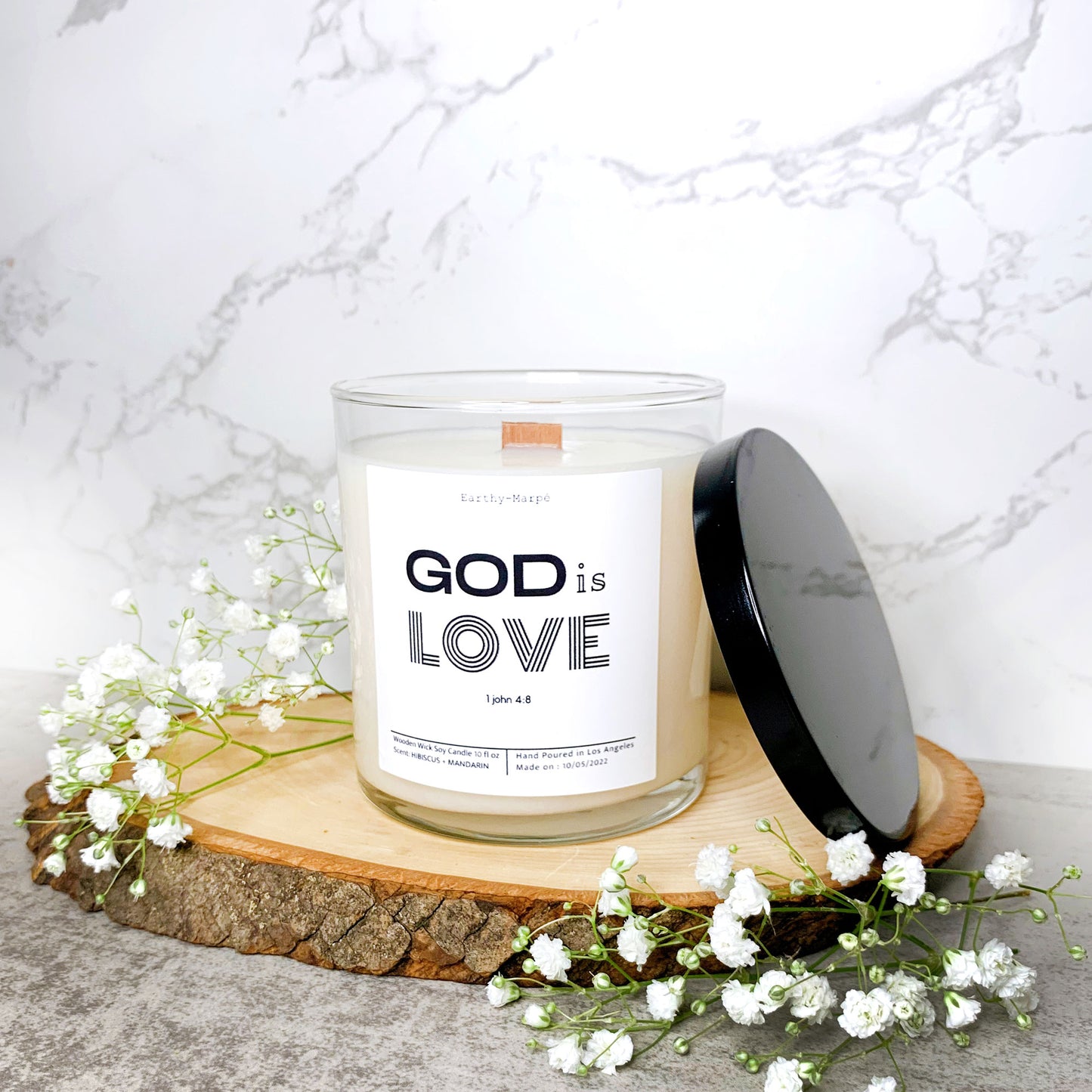 God is Love | 1 John 4:8 | Bible Verse Candle | Choose Your Scents!