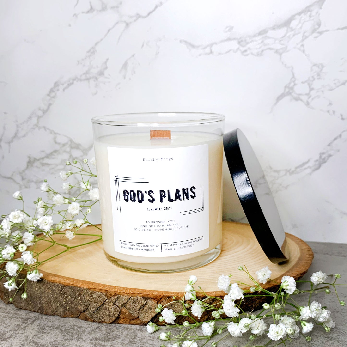 God's Plans | Jeremiah 29:11 | Bible Verse Candle | Choose Your Scents!
