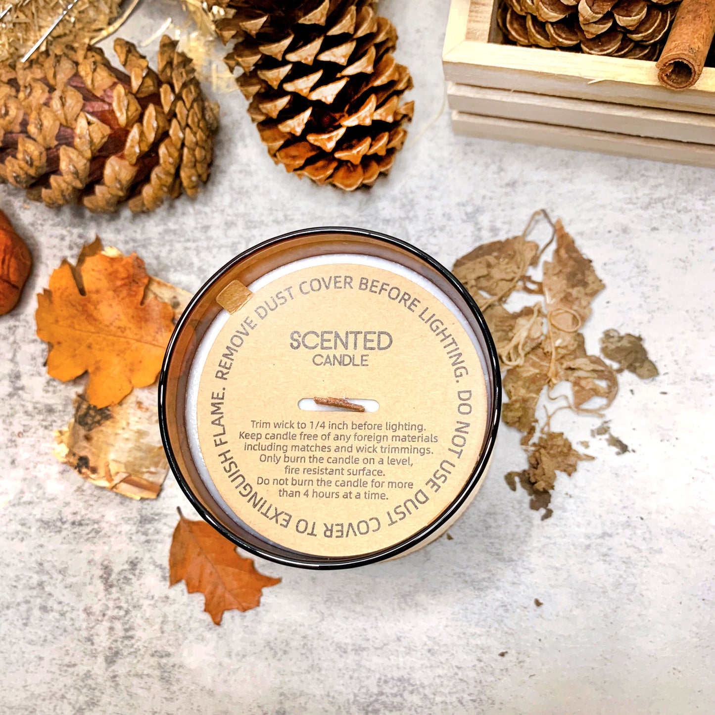Fall in Patchouli Crackling Wooden Wick Soy Candle | Glass Jar
