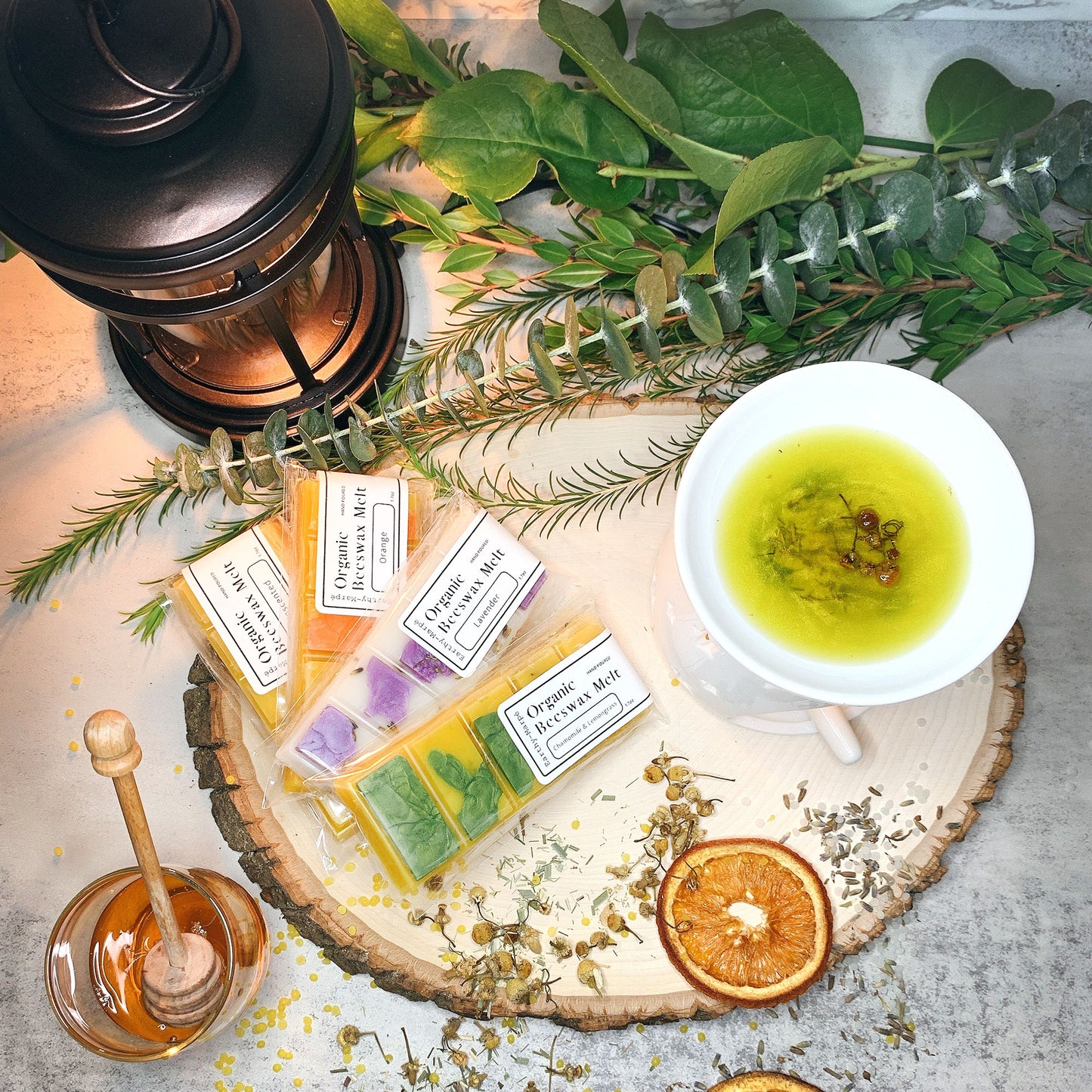 Organic Beeswax Sampler | Lavender, Orange, and Chamomile & Lemomgrass