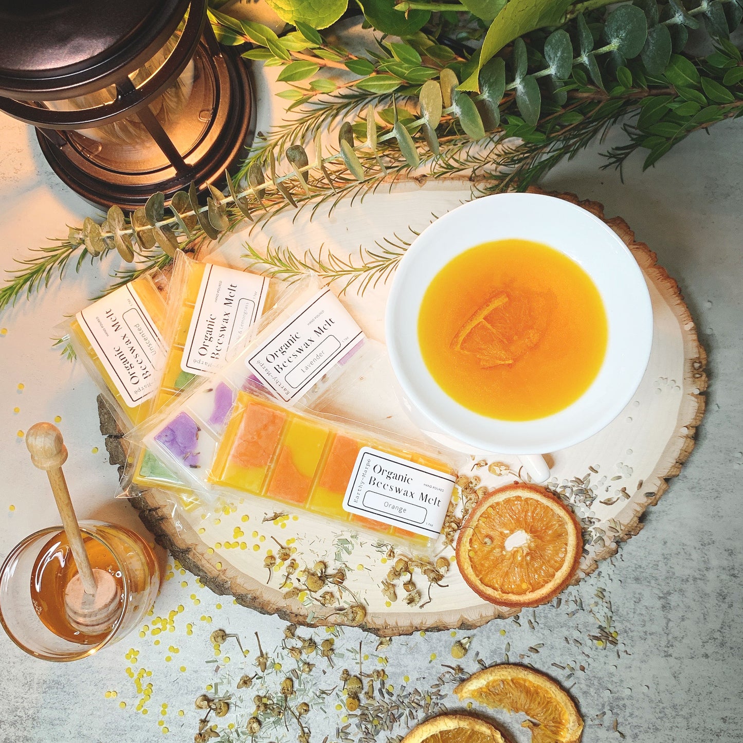 Organic Beeswax Sampler | Lavender, Orange, and Chamomile & Lemomgrass